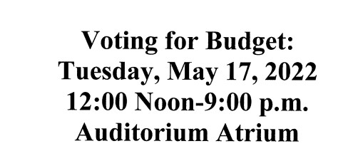 Schoold Budget Vote: May 17th