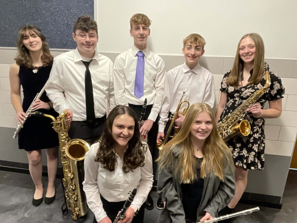 group of students with their musical instruments