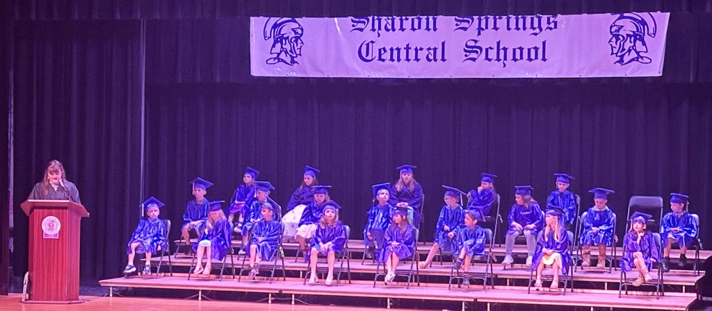 group of kindergarteners on stage