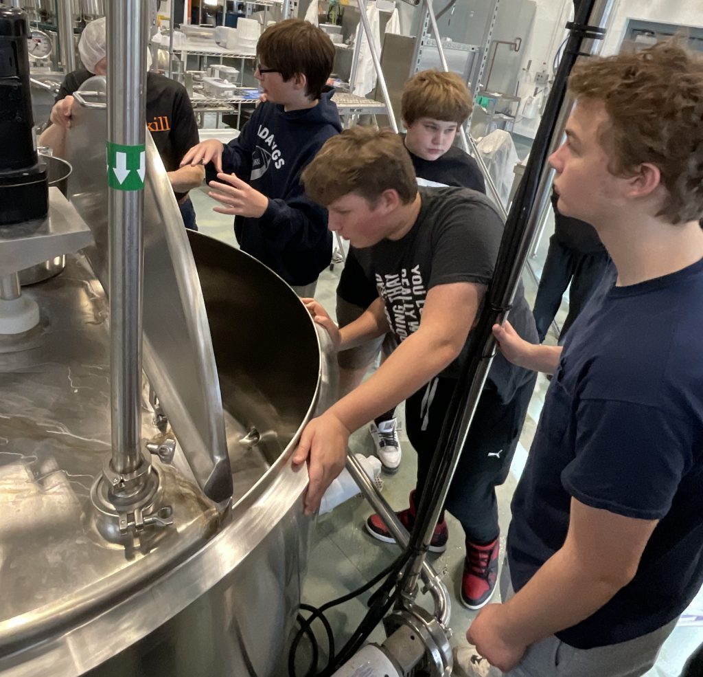 8th grader at SUNY Dairy Processing Center