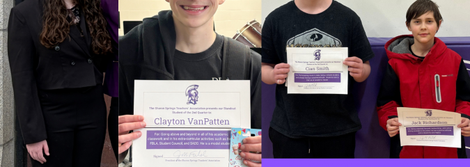 Second Quarter Standout Students