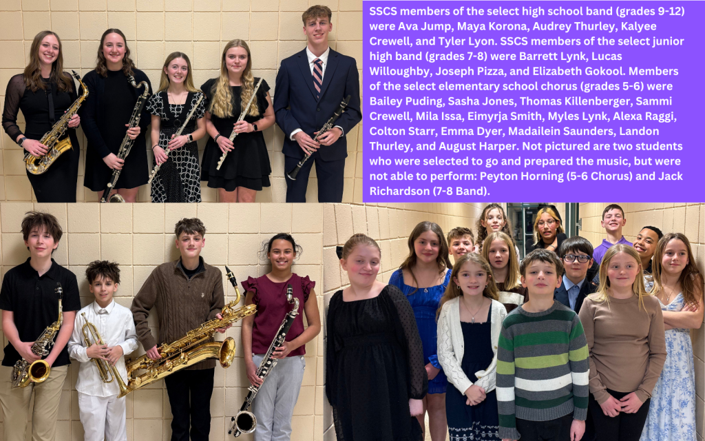 2026 All County Band and Chorus members