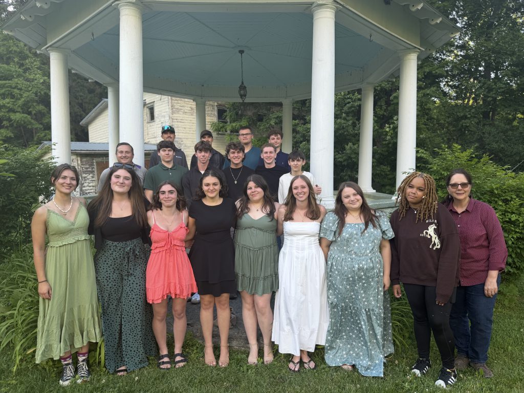 members of the SSCS Class of 2026 gather at the village pavilion for their Baccalaureate ceremony